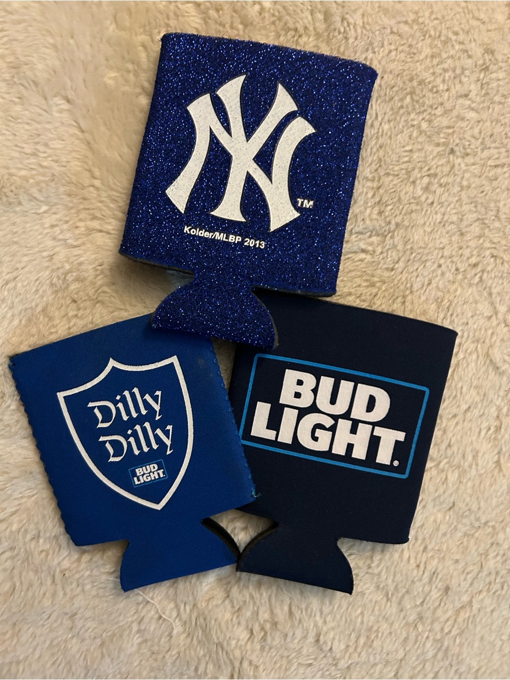 Bud Light & NY Blue Can Cooler Set - Pack of 3